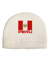 Peru Flag Child Fleece Beanie Cap Hat-Beanie-TooLoud-White-One-Size-Fits-Most-Davson Sales