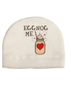 Eggnog Me Adult Fleece Beanie Cap Hat-Beanie-TooLoud-White-One-Size-Fits-Most-Davson Sales