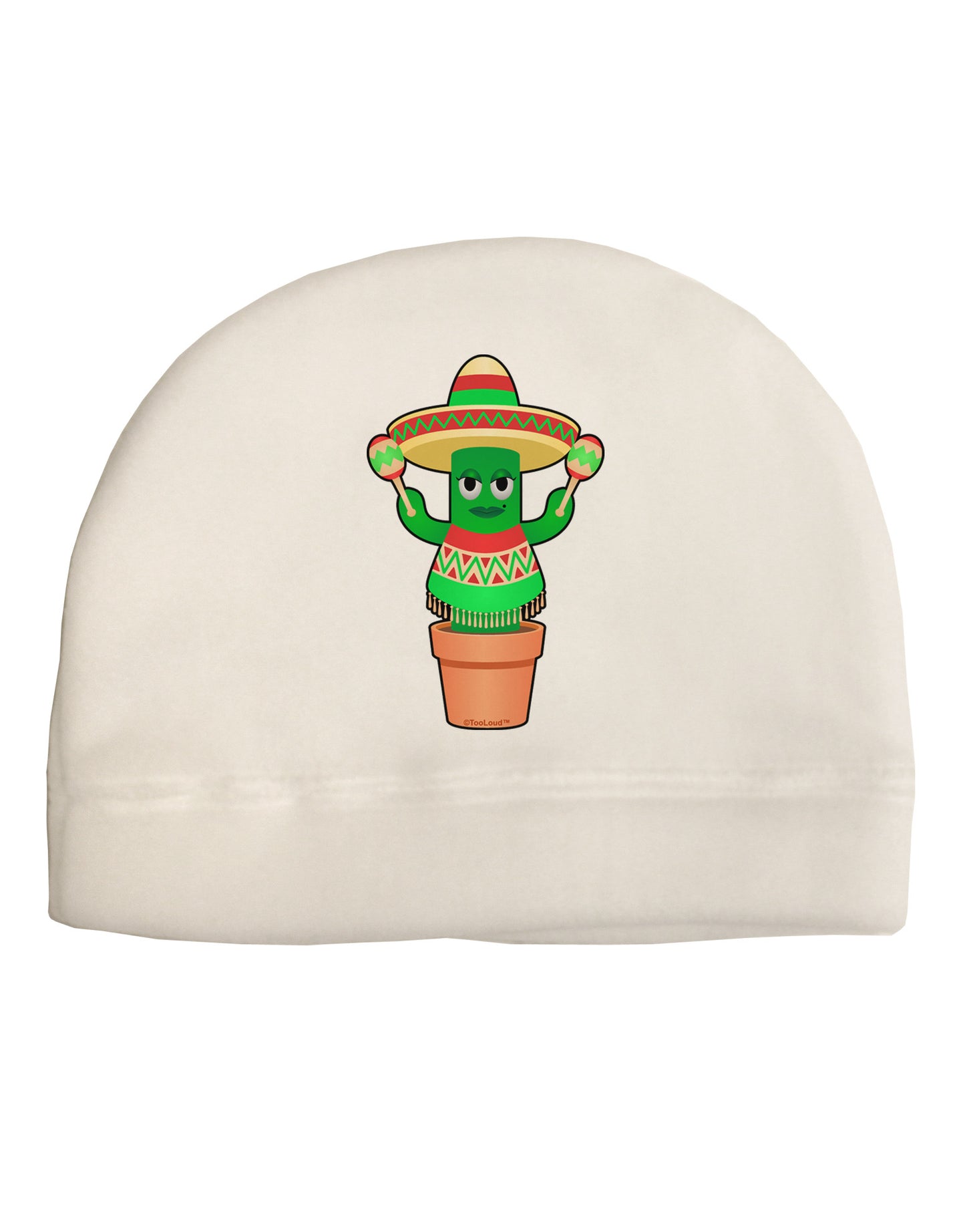 Fiesta Cactus Poncho Adult Fleece Beanie Cap Hat-Beanie-TooLoud-White-One-Size-Fits-Most-Davson Sales