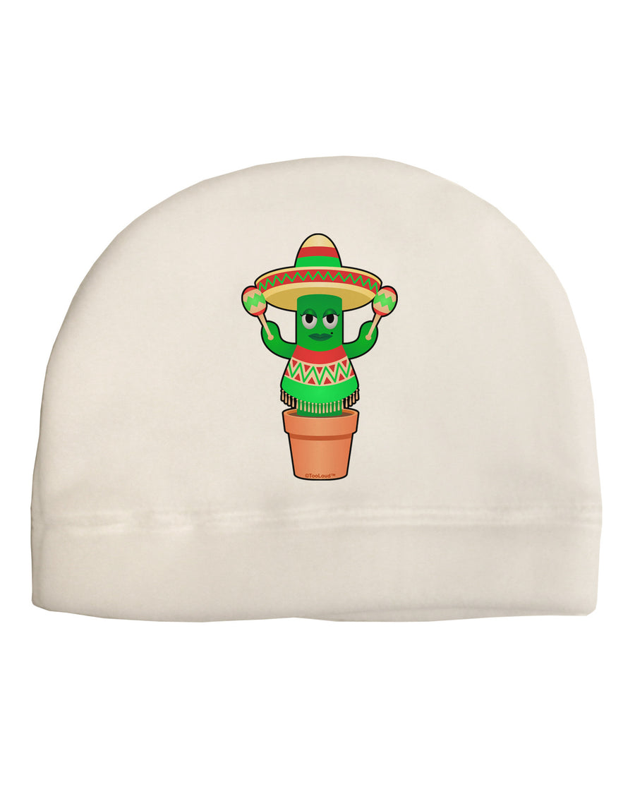 Fiesta Cactus Poncho Adult Fleece Beanie Cap Hat-Beanie-TooLoud-White-One-Size-Fits-Most-Davson Sales