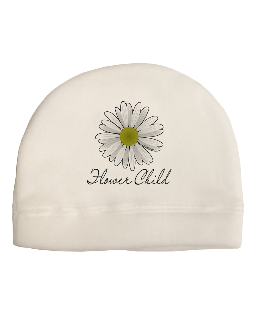 Pretty Daisy - Flower Child Adult Fleece Beanie Cap Hat-Beanie-TooLoud-White-One-Size-Fits-Most-Davson Sales