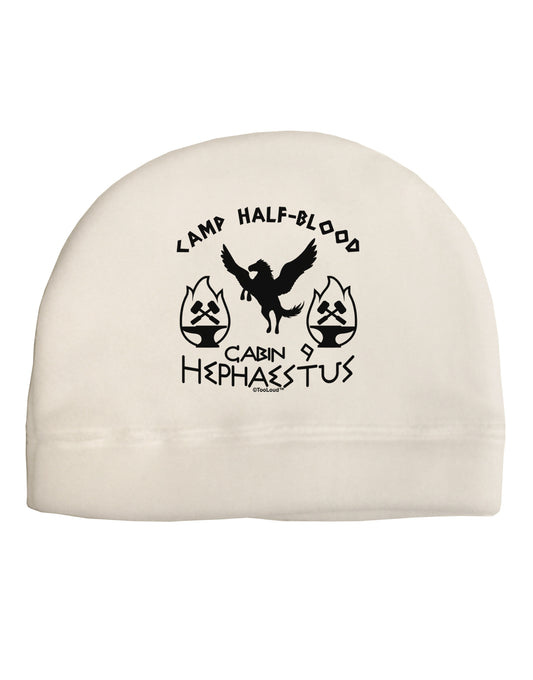 Cabin 9 Hephaestus Half Blood Adult Fleece Beanie Cap Hat-Beanie-TooLoud-White-One-Size-Fits-Most-Davson Sales