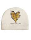 TooLoud I gave you a Pizza my Heart Adult Fleece Beanie Cap Hat-Beanie-TooLoud-White-One-Size-Fits-Most-Davson Sales