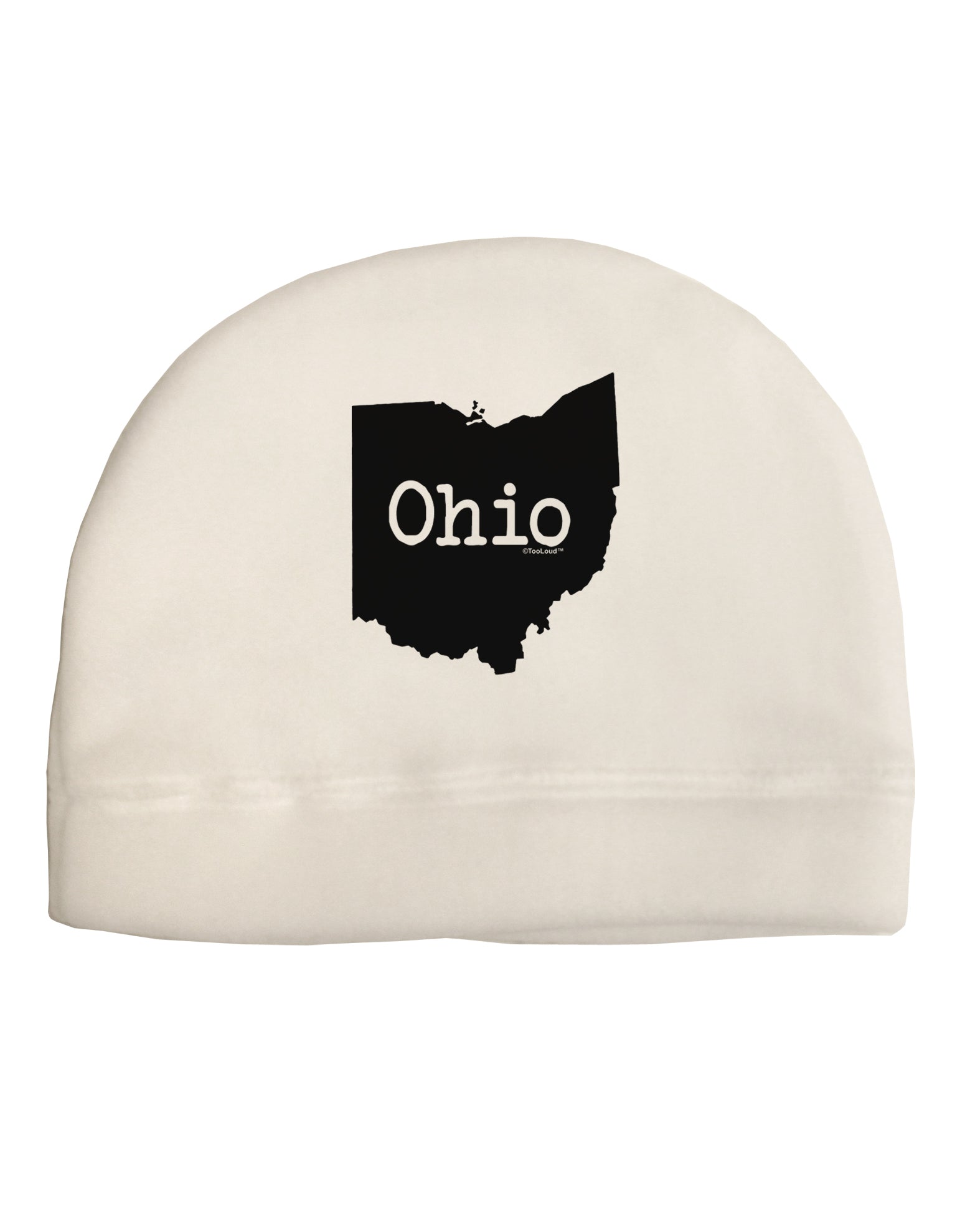 Ohio - United States Shape Adult Fleece Beanie Cap Hat by TooLoud-Beanie-TooLoud-White-One-Size-Fits-Most-Davson Sales
