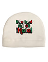 You Had Me at Hola - Mexican Flag Colors Adult Fleece Beanie Cap Hat by TooLoud-Beanie-TooLoud-White-One-Size-Fits-Most-Davson Sales