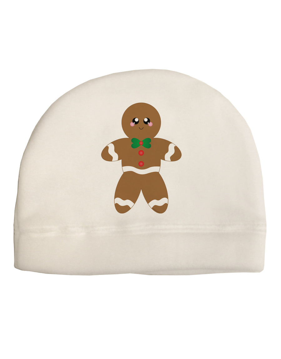 Cute Gingerbread Man Christmas Child Fleece Beanie Cap Hat-Beanie-TooLoud-White-One-Size-Fits-Most-Davson Sales