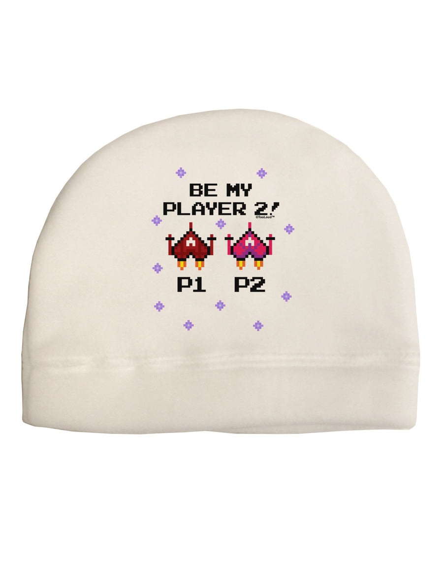 Be My Player 2 Adult Fleece Beanie Cap Hat-Beanie-TooLoud-White-One-Size-Fits-Most-Davson Sales