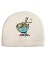 TooLoud Matching Lovin You Blue Pho Bowl Adult Fleece Beanie Cap Hat-Beanie-TooLoud-White-One-Size-Fits-Most-Davson Sales