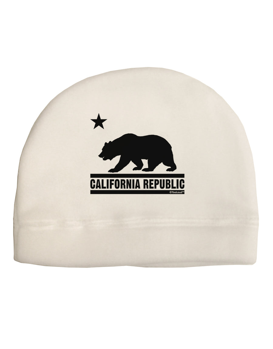 California Republic Design - Cali Bear Child Fleece Beanie Cap Hat by TooLoud-Beanie-TooLoud-White-One-Size-Fits-Most-Davson Sales