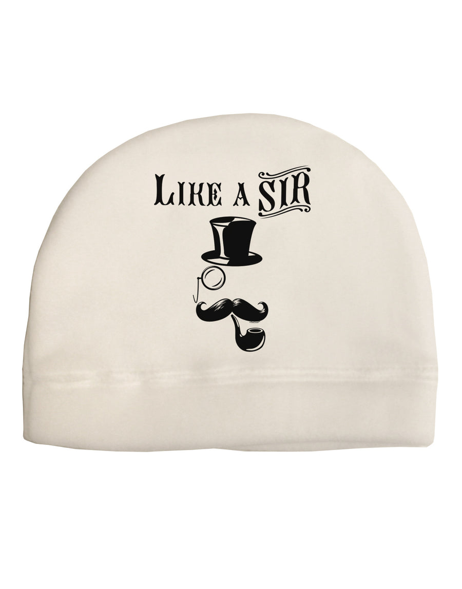 Like A Sir - Super Classy Adult Fleece Beanie Cap Hat-Beanie-TooLoud-White-One-Size-Fits-Most-Davson Sales