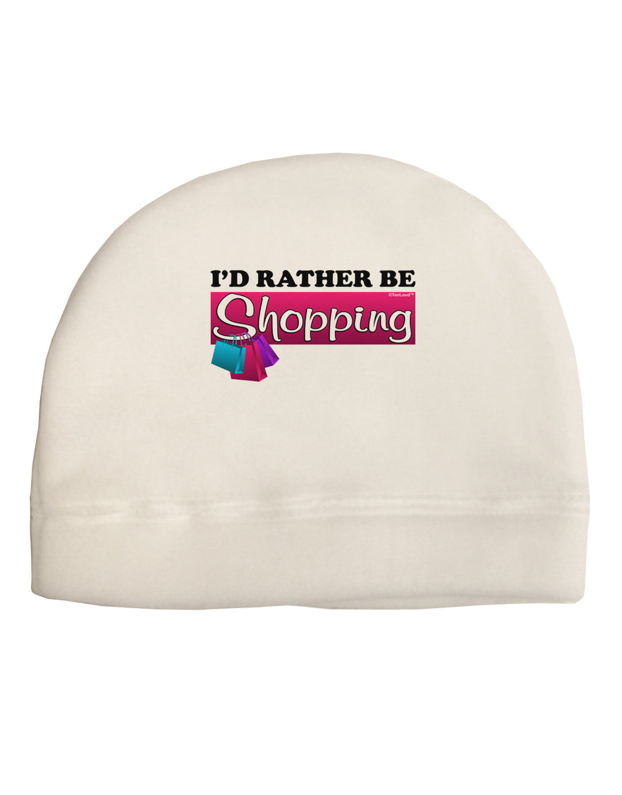 I'd Rather Be Shopping Adult Fleece Beanie Cap Hat-Beanie-TooLoud-White-One-Size-Fits-Most-Davson Sales