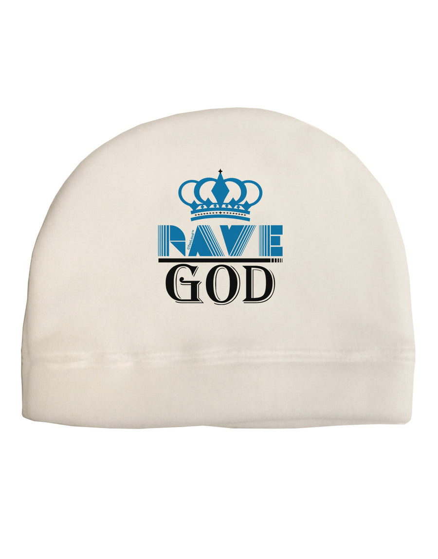 Rave God Adult Fleece Beanie Cap Hat-Beanie-TooLoud-White-One-Size-Fits-Most-Davson Sales