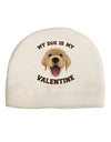 My Dog is my Valentine Gold Yellow Child Fleece Beanie Cap Hat-Beanie-TooLoud-White-One-Size-Fits-Most-Davson Sales