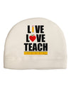 Live Love Teach Adult Fleece Beanie Cap Hat