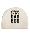 TooLoud Working On My Dad Bod Adult Fleece Beanie Cap Hat-Beanie-TooLoud-White-One-Size-Fits-Most-Davson Sales