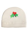 holly Christmas Design Adult Fleece Beanie Cap Hat-Beanie-TooLoud-White-One-Size-Fits-Most-Davson Sales