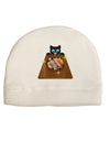 Anime Cat Loves Sushi Child Fleece Beanie Cap Hat by TooLoud-Beanie-TooLoud-White-One-Size-Fits-Most-Davson Sales