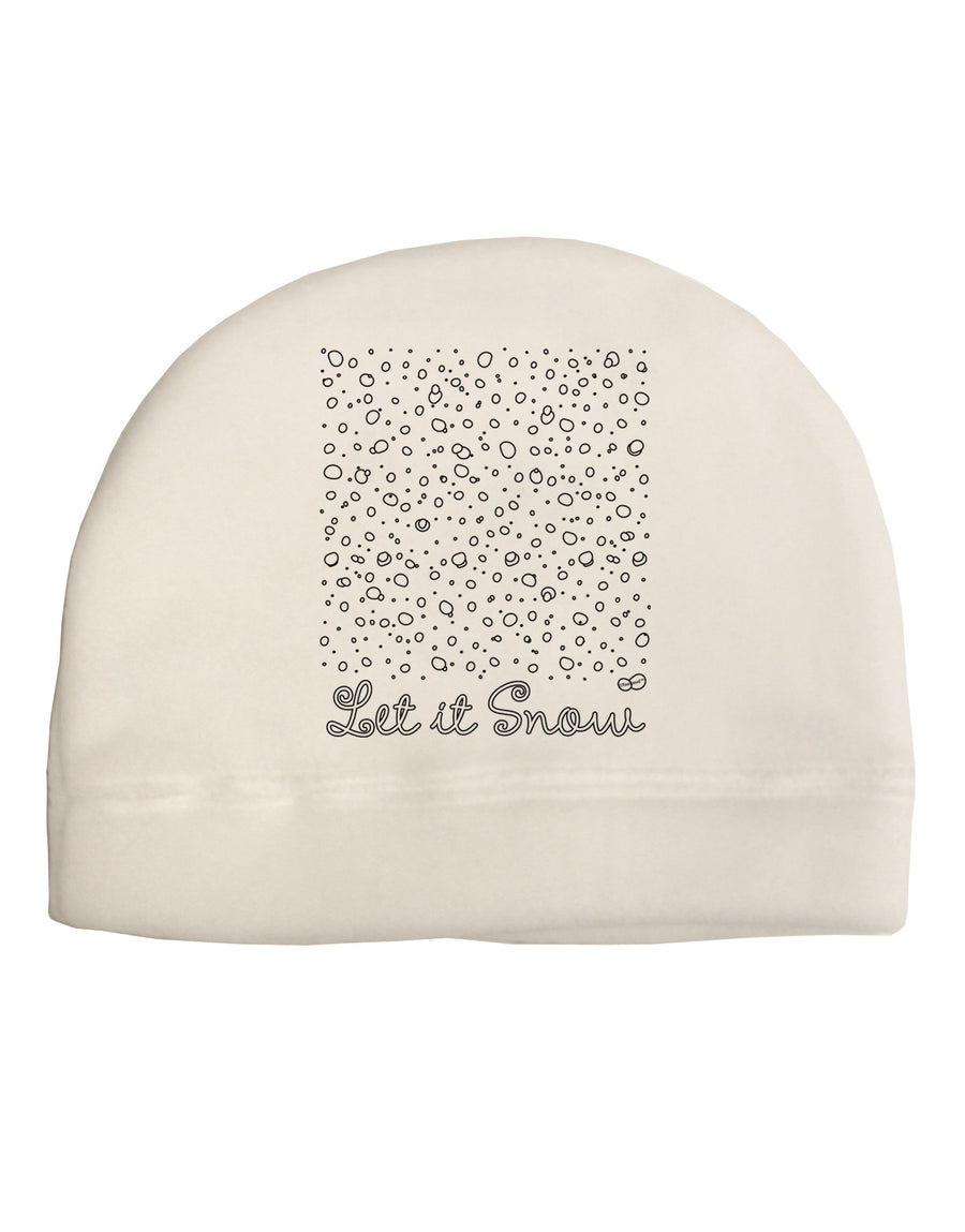 Let It Snow Falling Snowflakes - Christmas Child Fleece Beanie Cap Hat-Beanie-TooLoud-White-One-Size-Fits-Most-Davson Sales