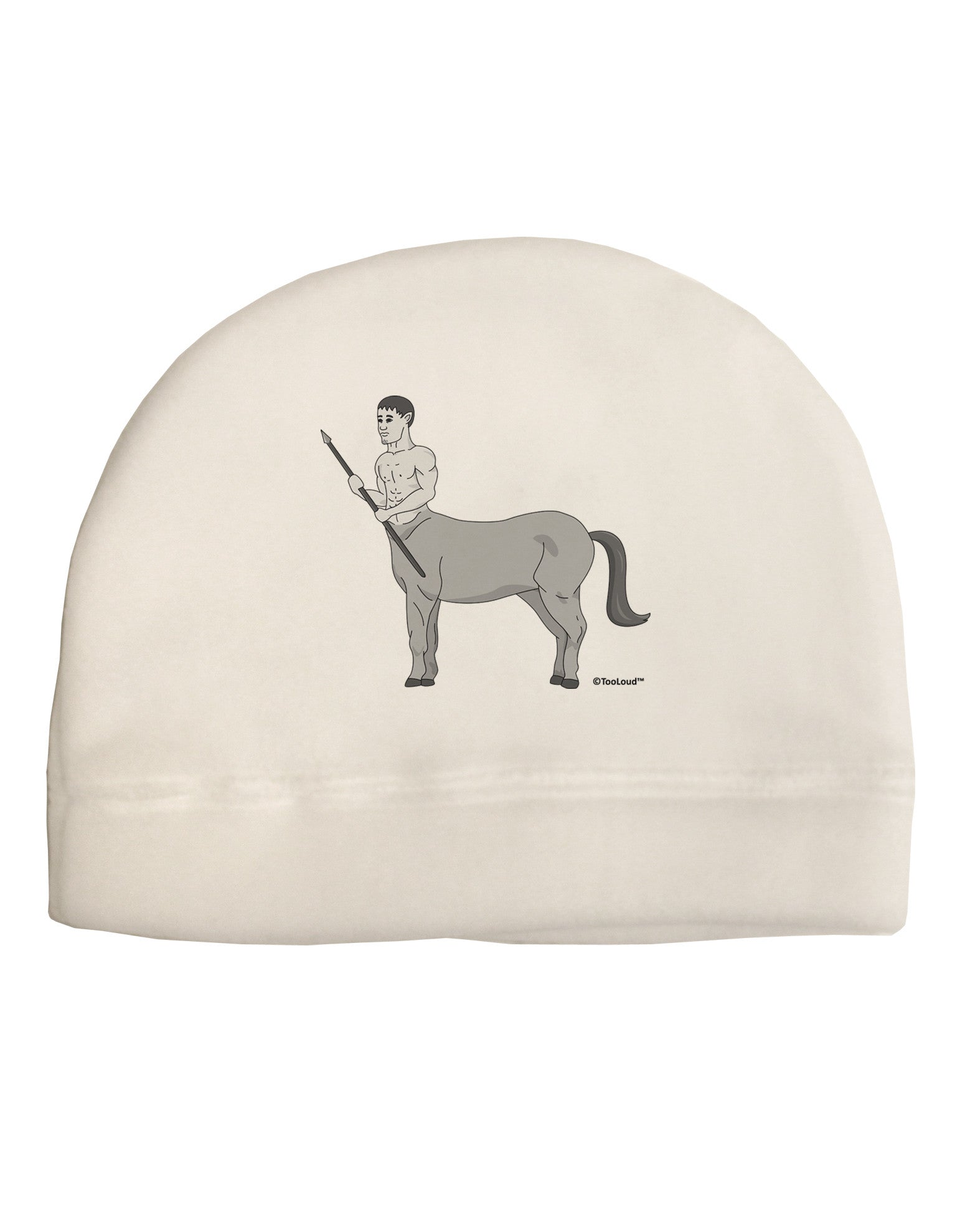 Greek Mythology Centaur Design - Grayscale Adult Fleece Beanie Cap Hat by TooLoud-Beanie-TooLoud-White-One-Size-Fits-Most-Davson Sales
