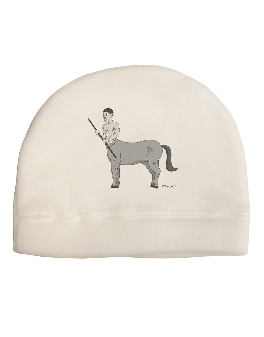 Greek Mythology Centaur Design - Grayscale Adult Fleece Beanie Cap Hat by TooLoud-Beanie-TooLoud-White-One-Size-Fits-Most-Davson Sales