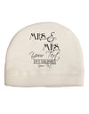 Personalized Mrs and Mrs Lesbian Wedding - Name- Established -Date- Design Child Fleece Beanie Cap Hat-Beanie-TooLoud-White-One-Size-Fits-Most-Davson Sales