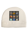 Solar System Squares Adult Fleece Beanie Cap Hat-Beanie-TooLoud-White-One-Size-Fits-Most-Davson Sales