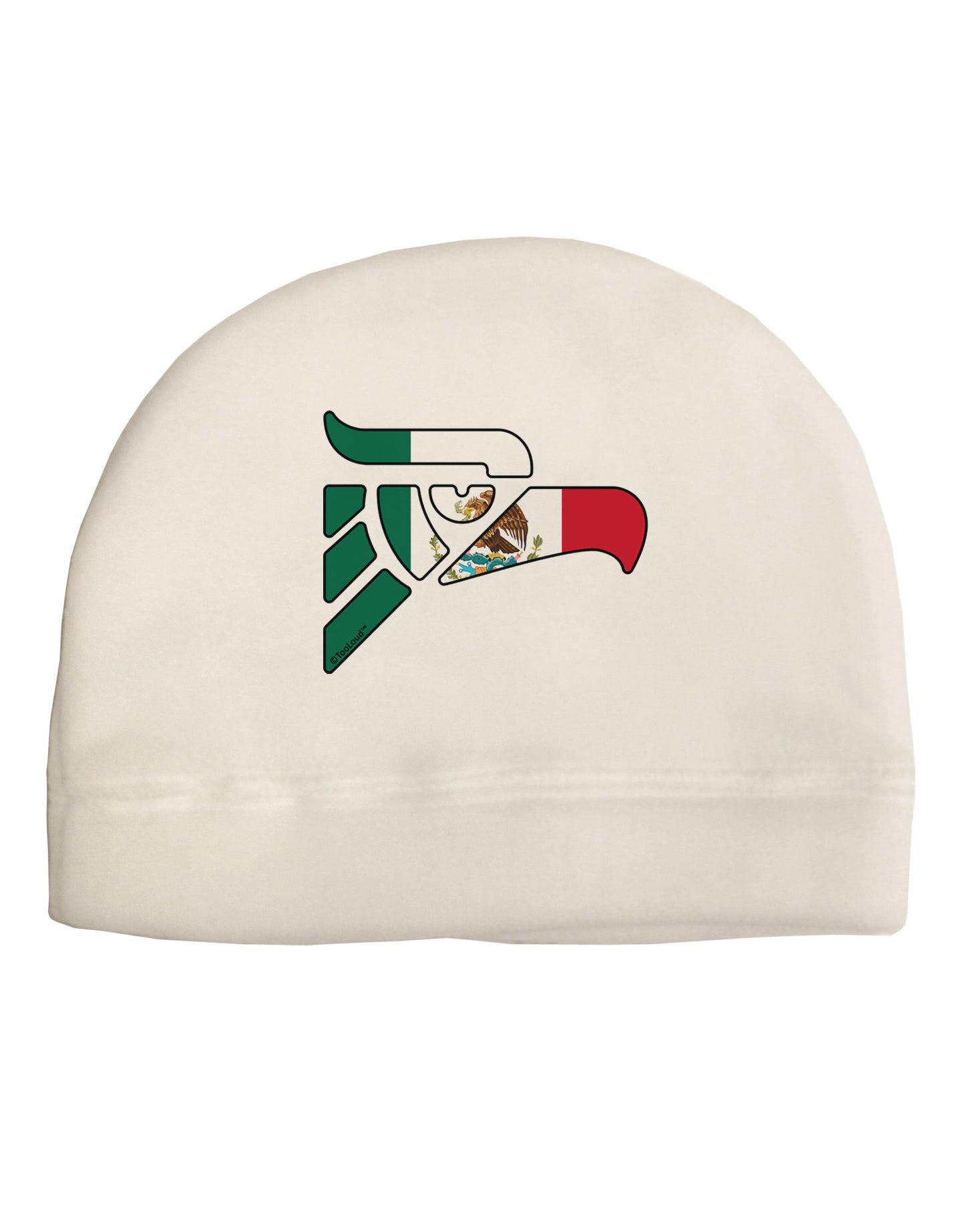 Hecho en Mexico Eagle Symbol - Mexican Flag Adult Fleece Beanie Cap Hat by TooLoud-Beanie-TooLoud-White-One-Size-Fits-Most-Davson Sales
