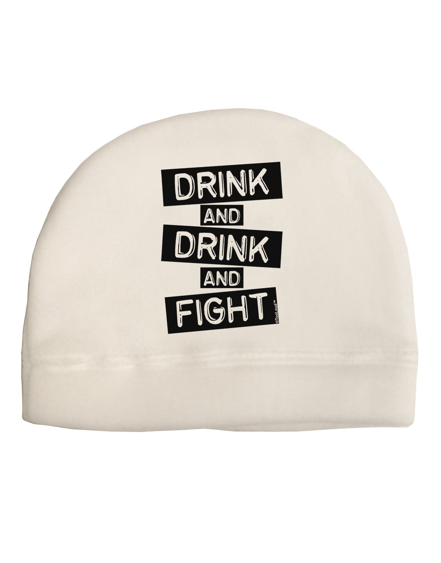 Drink and Drink and Fight Adult Fleece Beanie Cap Hat-Beanie-TooLoud-White-One-Size-Fits-Most-Davson Sales