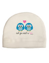 Owl You Need Is Love - Blue Owls Child Fleece Beanie Cap Hat by TooLoud-Beanie-TooLoud-White-One-Size-Fits-Most-Davson Sales