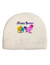 Happy Easter Peepers Adult Fleece Beanie Cap Hat-Beanie-TooLoud-White-One-Size-Fits-Most-Davson Sales