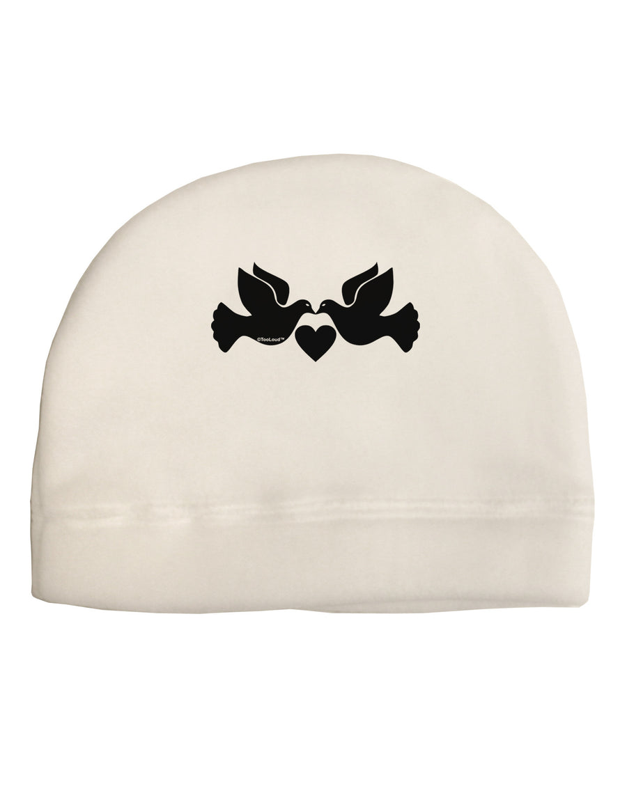 Two Turtle Doves Adult Fleece Beanie Cap Hat-Beanie-TooLoud-White-One-Size-Fits-Most-Davson Sales