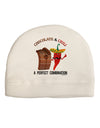 Chiles and Chocolate Adult Fleece Beanie Cap Hat-Beanie-TooLoud-White-One-Size-Fits-Most-Davson Sales