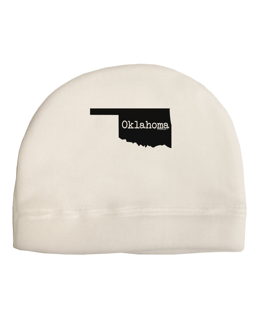 Oklahoma - United States Shape Child Fleece Beanie Cap Hat by TooLoud-Beanie-TooLoud-White-One-Size-Fits-Most-Davson Sales