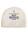 i Support Net Neutrality Adult Fleece Beanie Cap Hat-Beanie-TooLoud-White-One-Size-Fits-Most-Davson Sales