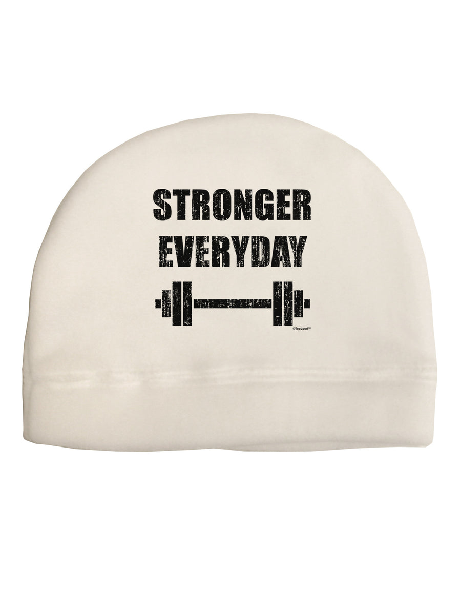 Stronger Everyday Gym Workout Adult Fleece Beanie Cap Hat-Beanie-TooLoud-White-One-Size-Fits-Most-Davson Sales