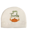 Give Thanks Child Fleece Beanie Cap Hat-Beanie-TooLoud-White-One-Size-Fits-Most-Davson Sales