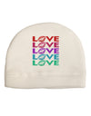 Colorful Love Kisses Adult Fleece Beanie Cap Hat-Beanie-TooLoud-White-One-Size-Fits-Most-Davson Sales