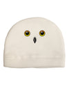 Cute Snowy Owl Face Adult Fleece Beanie Cap Hat-Beanie-TooLoud-White-One-Size-Fits-Most-Davson Sales