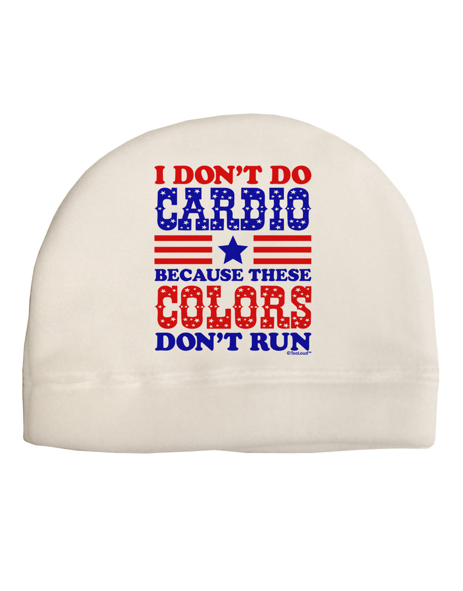 I Don't Do Cardio Because These Colors Don't Run Adult Fleece Beanie Cap Hat-Beanie-TooLoud-White-One-Size-Fits-Most-Davson Sales