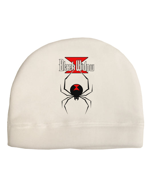 Black Widow Spider Design - Logo Child Fleece Beanie Cap Hat-Beanie-TooLoud-White-One-Size-Fits-Most-Davson Sales