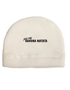 TooLoud Just Say Hakuna Matata Adult Fleece Beanie Cap Hat-Beanie-TooLoud-White-One-Size-Fits-Most-Davson Sales