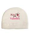 Wine Is My Valentine Adult Fleece Beanie Cap Hat-Beanie-TooLoud-White-One-Size-Fits-Most-Davson Sales