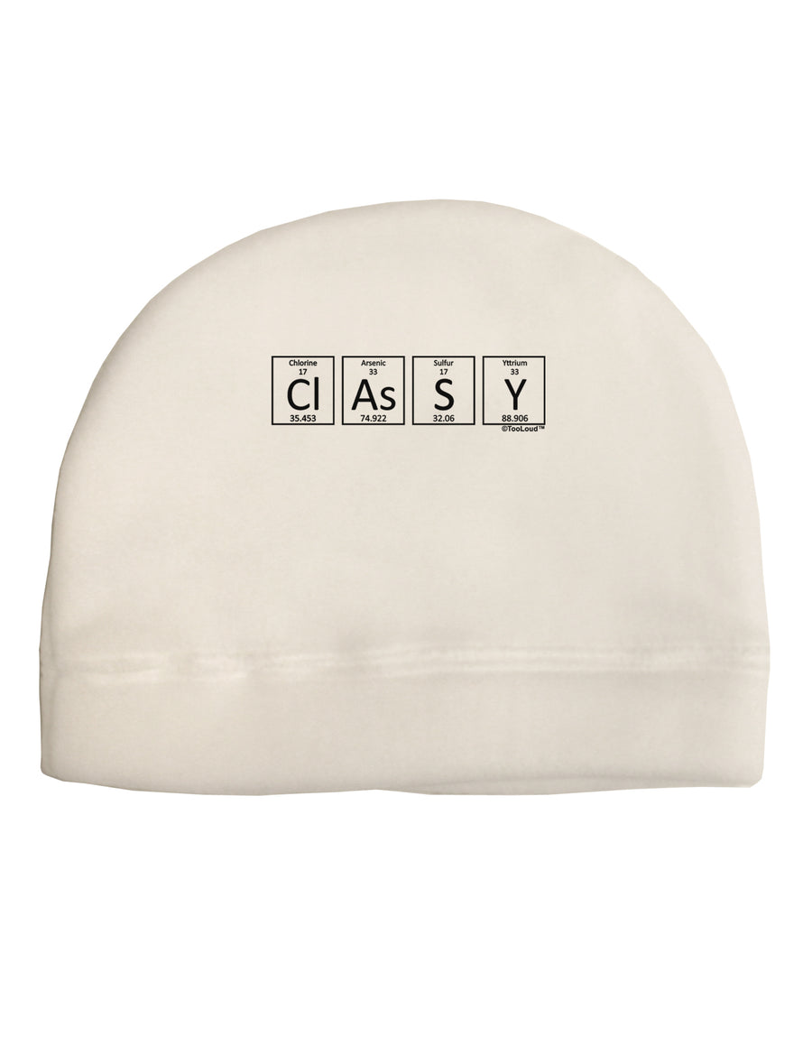 Classy - Periodic table of Elements Adult Fleece Beanie Cap Hat by TooLoud-Beanie-TooLoud-White-One-Size-Fits-Most-Davson Sales