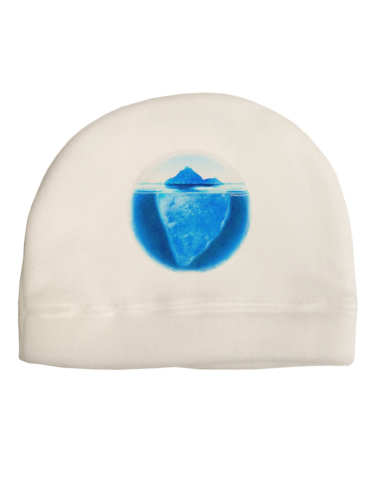 Iceberg Watercolor Adult Fleece Beanie Cap Hat-Beanie-TooLoud-White-One-Size-Fits-Most-Davson Sales