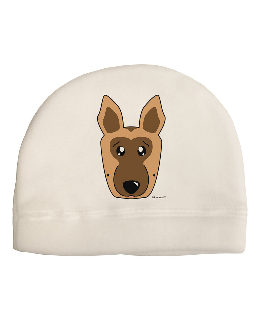 Cute German Shepherd Dog Adult Fleece Beanie Cap Hat by TooLoud-Beanie-TooLoud-White-One-Size-Fits-Most-Davson Sales