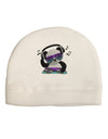 Panda DJ Adult Fleece Beanie Cap Hat-Beanie-TooLoud-White-One-Size-Fits-Most-Davson Sales