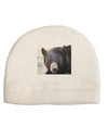 Staring Black Bear Child Fleece Beanie Cap Hat-Beanie-TooLoud-White-One-Size-Fits-Most-Davson Sales