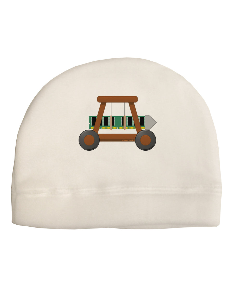 Battering RAM Adult Fleece Beanie Cap Hat-Beanie-TooLoud-White-One-Size-Fits-Most-Davson Sales