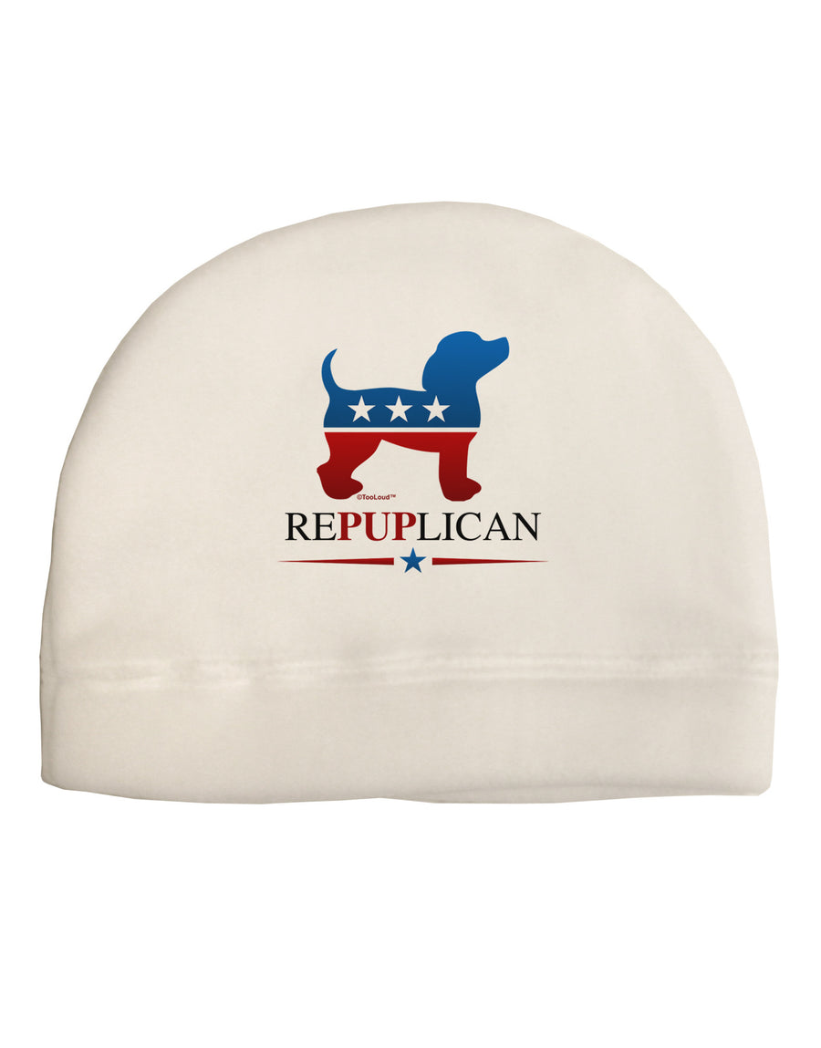 RePUPlican Adult Fleece Beanie Cap Hat-Beanie-TooLoud-White-One-Size-Fits-Most-Davson Sales