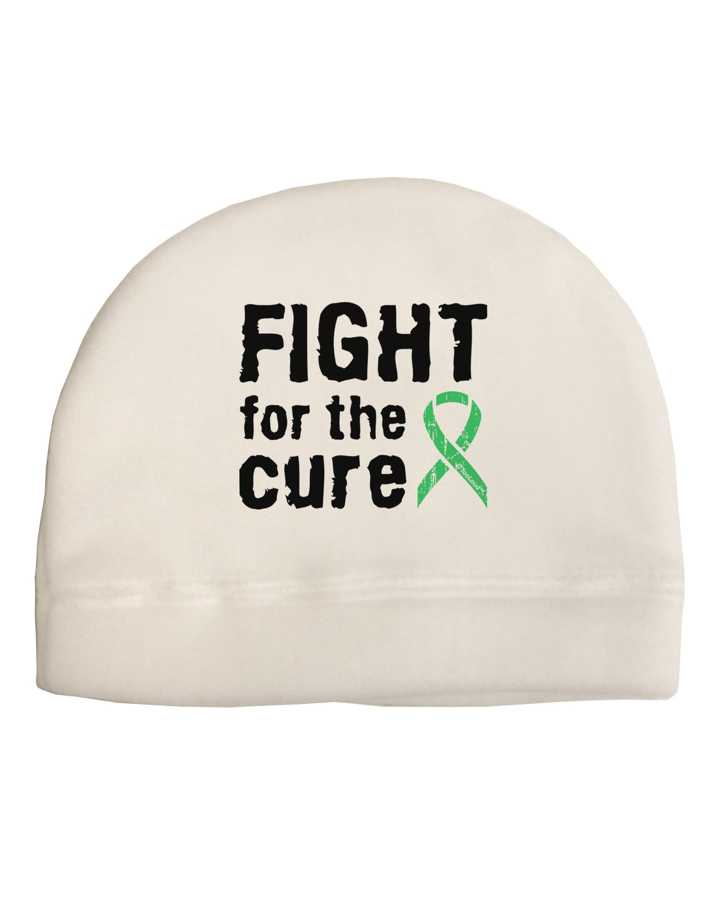 Fight for the Cure - Light Green Ribbon Celiac Disease Adult Fleece Beanie Cap Hat-Beanie-TooLoud-White-One-Size-Fits-Most-Davson Sales